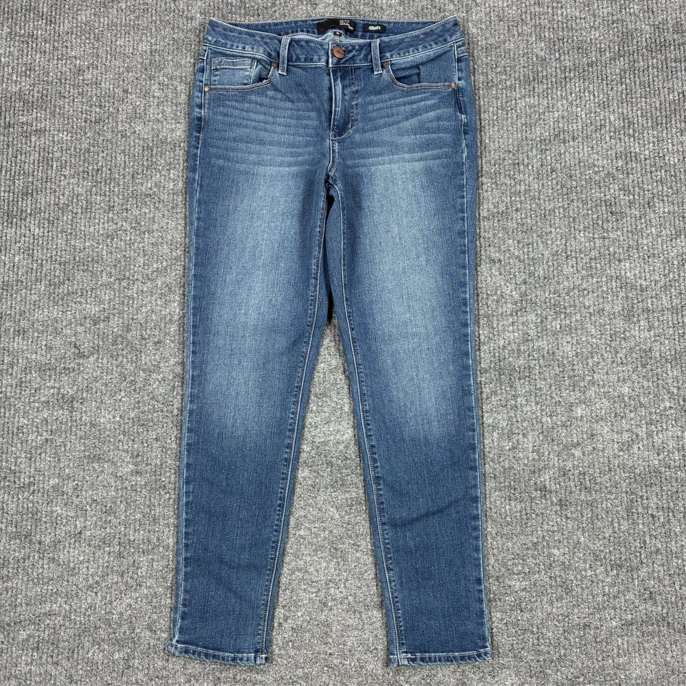 1822 Denim Adrianna Womens Skinny Jeans Size 10 Blue Casual Stretch Mid Rise